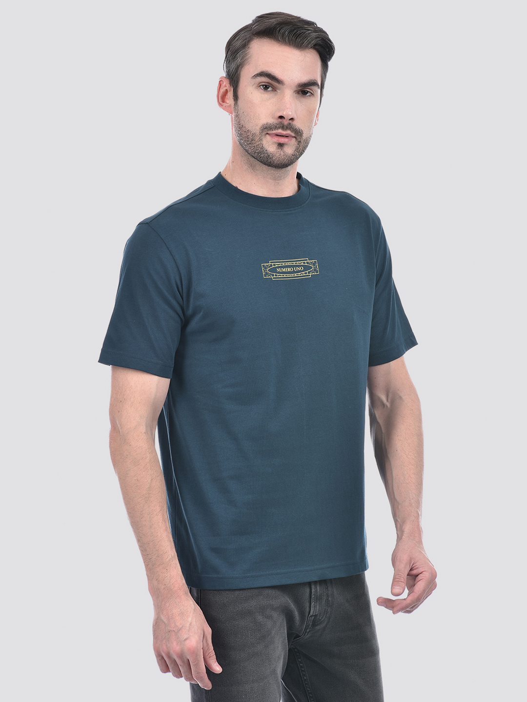 Numero Uno Men Graphic Print Turquoise T-Shirt